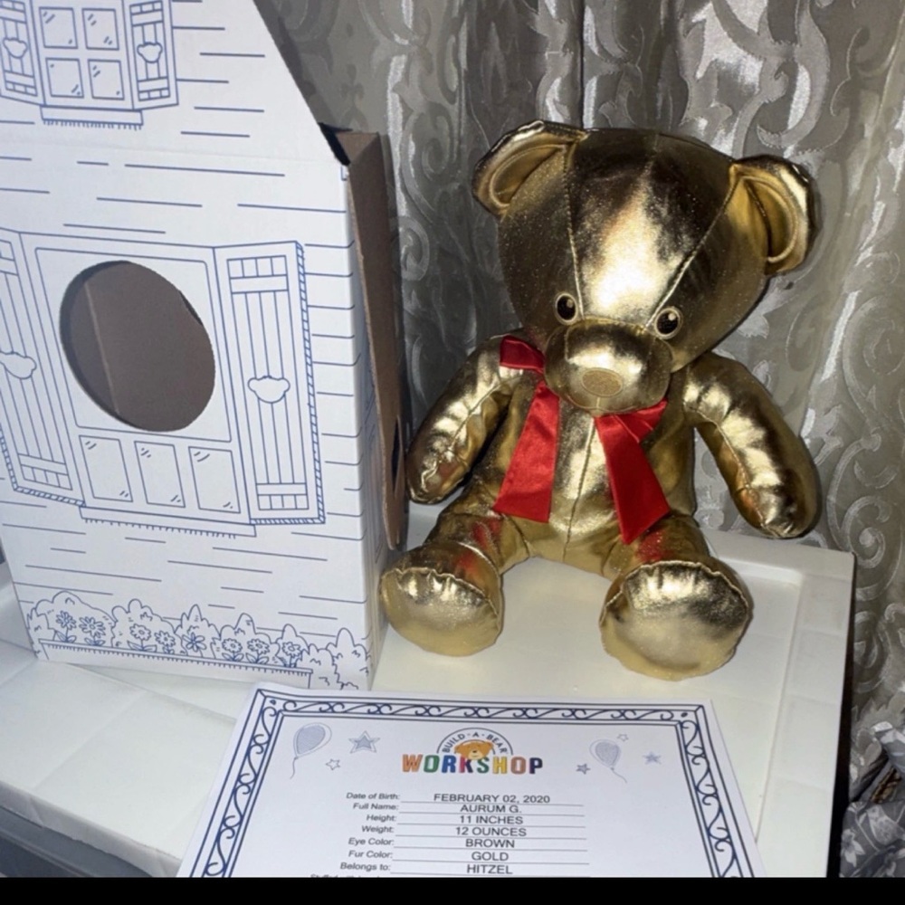 Build-A-Bear Shimmering Gold Plush